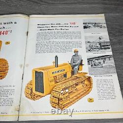 Brochure vintage de 1958 John Deere 440 tracteur industriel sur chenilles lourdes Annonce d'occasion