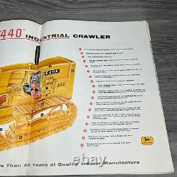 Brochure vintage de 1958 John Deere 440 tracteur industriel sur chenilles lourdes Annonce d'occasion