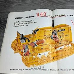Brochure vintage de 1958 John Deere 440 tracteur industriel sur chenilles lourdes Annonce d'occasion