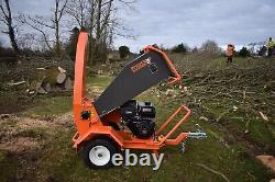 Broyeur de bois 3,5 capacité processeur broyeur lourd 15 ch moteur à essence remorquable