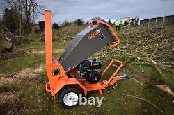 Broyeur de bois 3,5 capacité processeur broyeur lourd 15 ch moteur à essence remorquable