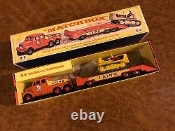 Camion Vintage Matchbox King MIB Scammell Heavy Duty Mover & Tracteur Caterpillar