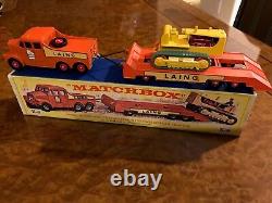 Camion Vintage Matchbox King MIB Scammell Heavy Duty Mover & Tracteur Caterpillar