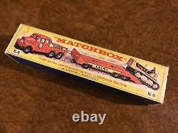 Camion Vintage Matchbox King MIB Scammell Heavy Duty Mover & Tracteur Caterpillar