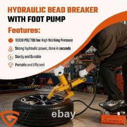 Casseur de talon de pneu hydraulique AirHose robuste 10000PSI pour tracteur avec pompe à pied