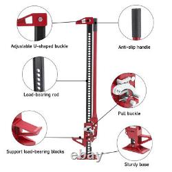 Crick rouge robuste de 3 tonnes, 60 pouces, cric de ferme à levier pour tracteur