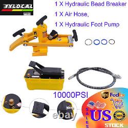 Démonte-pneu hydraulique pour tracteur routier avec pompe à pied, kit d'outils robuste