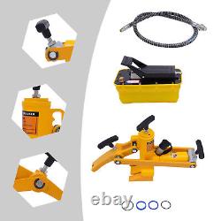Démonte-pneu hydraulique pour tracteur routier avec pompe à pied, kit d'outils robuste