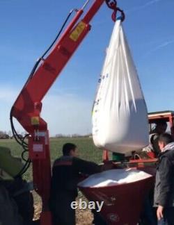 Distributeur de BIG BAG pour Fertilisants Semences Grains Minéraux avec Valve de Contrôle de Sécurité, Galvanisé