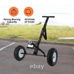 Dolly de remorque robuste avec pneus pneumatiques 600 lbs pour déplacer voiture, camping-car, remorque de bateau