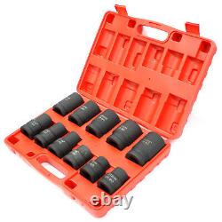Ensemble de douilles à chocs robustes SAE et métriques de 11 pièces 1 po pour camions et équipements agricoles.