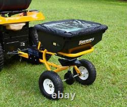 Épandeur de diffusion de remorque de 85 lb Heavy Duty pour tracteur de jardin ATV répandant des graines