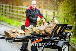 Fendeur de bûches tractable à essence de 37 tonnes avec table de levage