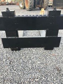 Fourches Tracteur Avec Plaque Arrière Très Lourd Devoir Vgc No Tva