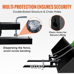 Fourches de palette à pince lourde de 2000 lbs avec barre stabilisatrice ajustable de 43 pouces pour