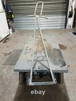 Grand Chariot À Bagages Heavy Duty Vintage Industrial MILL Trolley Railway 60 X 30