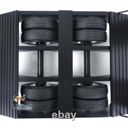 Grande Vente 1/14 TOUCANRC Châssis de Remorque RC à 2 Essieux Haute Résistance Tractor Semi Camion