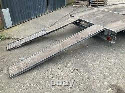 Heavy Duty Beavertail Flat Bed Transporter Trailer Car, Van, Usine, Tracteur
