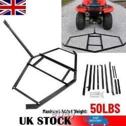 Herse de nivellement de pelouse pour tracteur à glissière en acier robuste de 74 pouces au Royaume-Uni