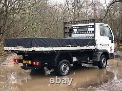 Housse de plateau en bâche lourde Nissan Cabstar Tipper 10,6 pieds x 8 pieds noire