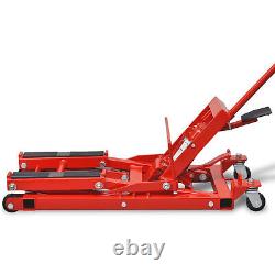 Jack hydraulique pour voiture, tracteur, moto, ATV en acier coulé, robuste, rouge, 680 kg G8U8