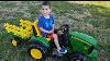 John Deere Tracteur De Force Terrestre Avec Remorque Peg Perego Déboîtage Et Assemblage De Voitures De Jouets Pour Enfants