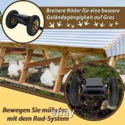 Kit de Roues pour Poulailler Système de Levage Mover Tracteur Résistant