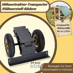 Kit de Roues pour Poulailler Système de Levage Mover Tracteur Résistant