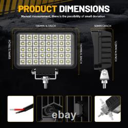 Lampe de travail à LED étanche 180W 6 pouces pour travaux lourds, éclairage de chantier, hors route, inverseur pour tracteur 12V