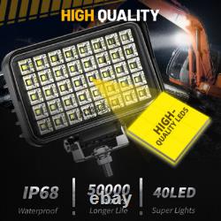 Lampe de travail à LED étanche 180W 6 pouces pour travaux lourds, éclairage de chantier, hors route, inverseur pour tracteur 12V