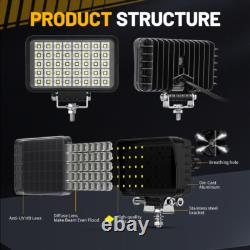 Lampe de travail à LED étanche 180W 6 pouces pour travaux lourds, éclairage de chantier, hors route, inverseur pour tracteur 12V