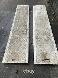 Lourdement Aluminium Chequer Plate Charge Rampes Tracteur Digger Cars