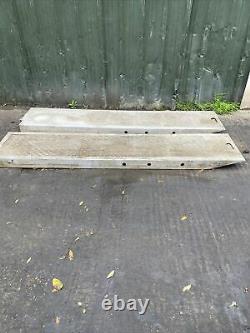 Lourdement Aluminium Chequer Plate Charge Rampes Tracteur Digger Cars