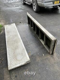 Lourdement Aluminium Chequer Plate Charge Rampes Tracteur Digger Cars