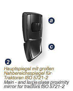 Manuel de rétroviseur double lourd Valtra pour l'arrière gauche Mekra 511009021