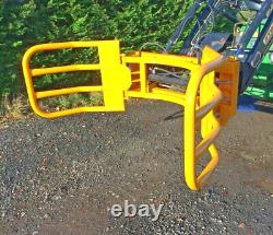 NOUVEAU MANIPULATEUR DE BALLES RONDES ROBUSTE 2025, GRAPPIN, PINCE, supports Euro 8 pour tracteur