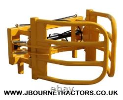 NOUVEAU MANIPULATEUR DE BALLES RONDES ROBUSTE 2025, GRAPPIN, PINCE, supports Euro 8 pour tracteur