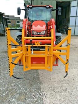NOUVEAU MANIPULATEUR DE BALLES RONDES ROBUSTE 2025, GRAPPIN, PINCE, supports Euro 8 pour tracteur