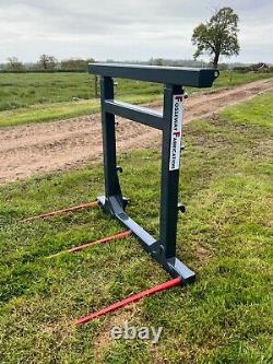 NOUVEAU Pic à balles Euro 8 robuste et extensible pour tracteur pour 3 x grosses balles