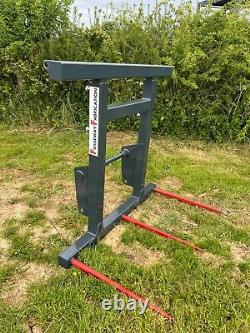 NOUVELLE Fourche à balles extensible Heavy Duty pour télétracteur pour 3 x grosses balles. AUCUN SUPPORT