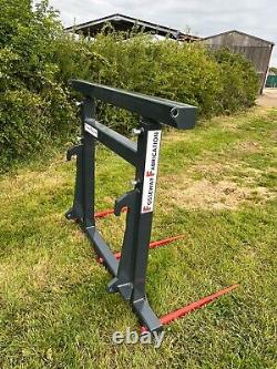 NOUVELLE Fourche à balles extensible Heavy Duty pour télétracteur pour 3 x grosses balles. AUCUN SUPPORT