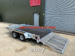 New Nugent Heavy Duty Plant P3718h Remorque 12'3 X 6'1 + Ramp Tailgate 3500kg