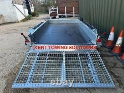 New Nugent Heavy Duty Plant P3718t Remorque 12'3 X 6'1 + Ramp Tailgate 3500kg