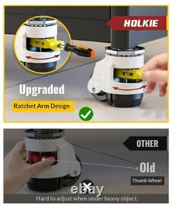 Niveau de roulettes Castor, ensemble de 4 roulettes rétractables lourdes, M12 et 1/2 Ste
