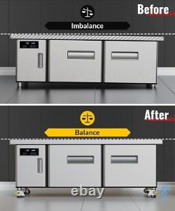 Niveau de roulettes Castor, ensemble de 4 roulettes rétractables lourdes, M12 et 1/2 Ste