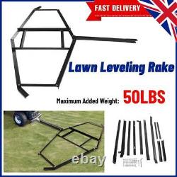 Nivelleur de pelouse Râteau de nivellement Lourde en acier Râteau de traînage Tracteur Herse de jardin