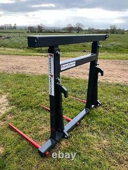 Nouveau télescopique robuste avec pic pour balles extensible pour 3 grandes balles. TOUTES LES PLAQUES.