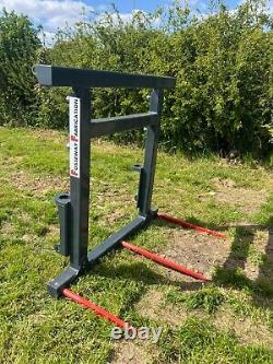 Nouveau télescopique robuste avec pic pour balles extensible pour 3 grandes balles. TOUTES LES PLAQUES.