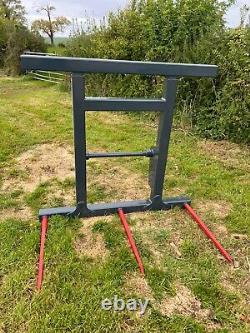 Nouveau télescopique robuste avec pic pour balles extensible pour 3 grandes balles. TOUTES LES PLAQUES.