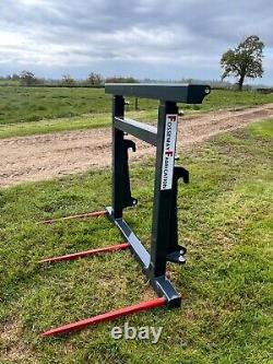 Nouveau télescopique robuste avec pic pour balles extensible pour 3 grandes balles. TOUTES LES PLAQUES.